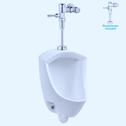 American Standard 6002.001-B1.020 White Pintbrook 0.5 GPF Top Spud Urinal -  Includes Flushometer - Faucet.com